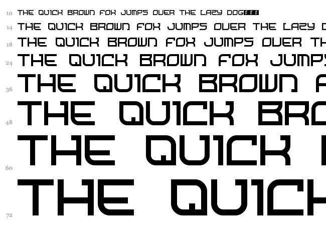 Starship One font waterfall